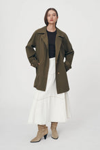 Load image into Gallery viewer, Rowie Valentina Trench Jacket Olive
