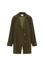 Load image into Gallery viewer, Rowie Valentina Trench Jacket Olive
