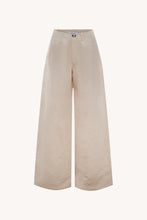 Load image into Gallery viewer, Rowie Carlotta Silk Linen Wide Leg Pant Champagne
