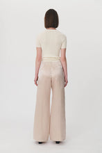 Load image into Gallery viewer, Rowie Carlotta Silk Linen Wide Leg Pant Champagne
