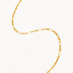 By Charlotte Mixed Link Chain Anklet Gold