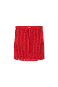 Zulu & Zephyr Chilli Cotton Crochet Skirt
