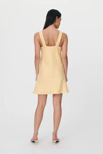 Load image into Gallery viewer, Rowie Regina Linen Mini Dress Butter
