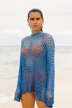 Load image into Gallery viewer, Zulu &amp; Zephyr Sky Crochet Knit Top
