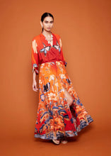 Load image into Gallery viewer, Kinga Csilla Pagoda Garden Peach Gown
