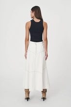 Load image into Gallery viewer, Rowie Paloma Organic Midi Skirt Creme
