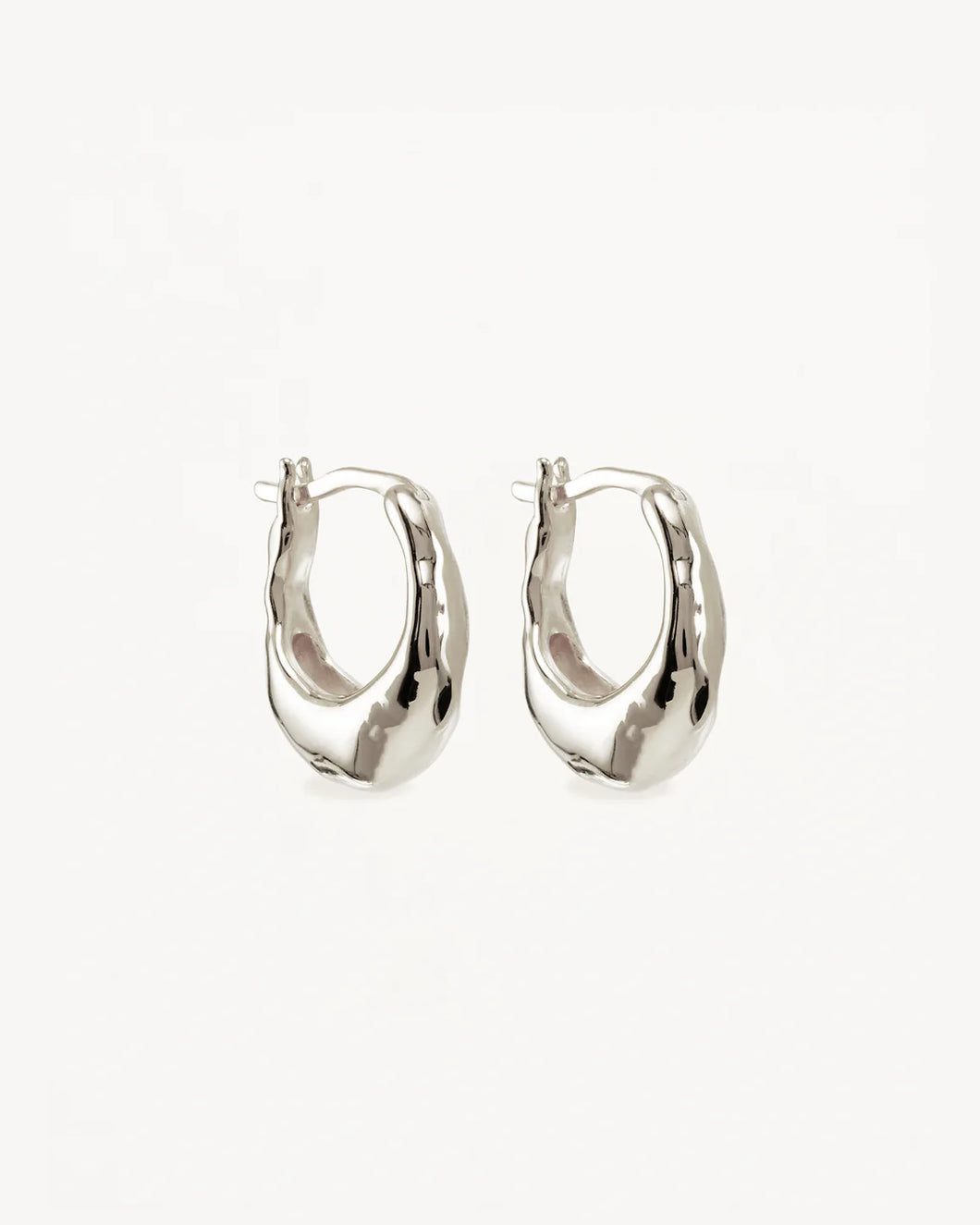 By Charlotte Radiant Energy Silver Small Hoops