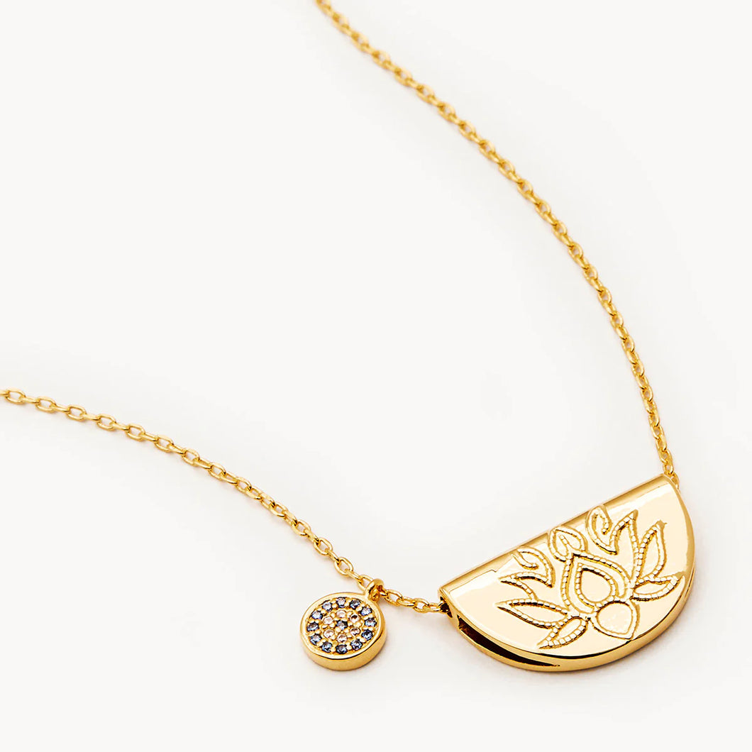 By Charlotte Lucky Lotus Necklace Gold