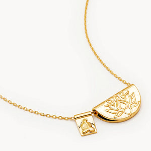By Charlotte Lotus & Little Buddha Necklace Gold