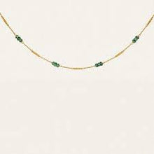Load image into Gallery viewer, Temple Of The Sun Quinn Emerald Gold Necklace
